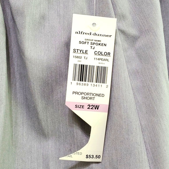 Alfred Dunner Women's Proportioned Short Wide Leg Pant, Size 22W, NWT - Picture 3 of 9